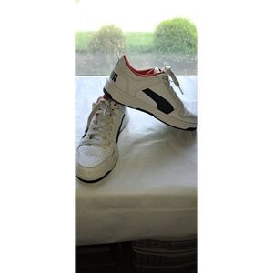 Big Kids Size 6.5 PUMA Rebound Layup Lo Low Top White/Red/Black 370490-01